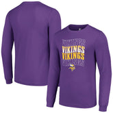 Minnesota Vikings Starter Team Name Graphic Long Sleeve T-Shirt Purple - NFL
