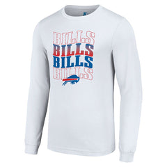 Buffalo Bills Starter Team Name Graphic Long Sleeve T-Shirt White - NFL
