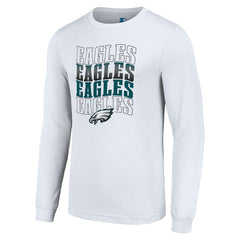 Philadelphia Eagles Starter Team Name Graphic Long Sleeve T-Shirt White - NFL
