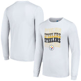 Pittsburgh Steelers Starter Team Name Graphic Long Sleeve T-Shirt White - NFL