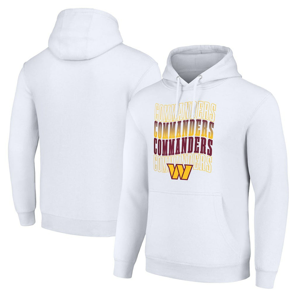 Washington Commanders Starter Four Team Name Logo Fleece Pullover Hoodie White - NFL