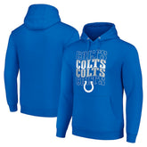 Indianapolis Colts Starter Four Team Name Logo Fleece Pullover Hoodie Royal - NFL