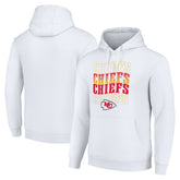 Kansas City Chiefs Starter Four Team Name Logo Fleece Pullover Hoodie White - NFL