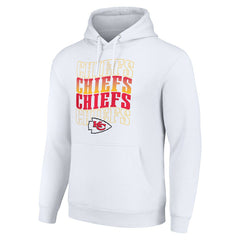Kansas City Chiefs Starter Four Team Name Logo Fleece Pullover Hoodie White - NFL