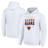 Chicago Bears Starter Four Team Name Logo Fleece Pullover Hoodie White - NFL