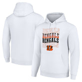 Cincinnati Bengals Starter Four Team Name Logo Fleece Pullover Hoodie White - NFL