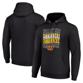 Washington Commanders Starter Four Team Name Logo Fleece Pullover Hoodie Black - NFL