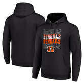 Cincinnati Bengals Starter Four Team Name Logo Fleece Pullover Hoodie Black - NFL