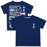 Tottenham Hotspur Vive La Fete Youth Impressions Artwork T-Shirts - Navy