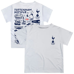 Tottenham Hotspur Vive La Fete Youth Impressions Artwork T-Shirts - White