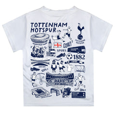 Tottenham Hotspur Vive La Fete Youth Impressions Artwork T-Shirts - White