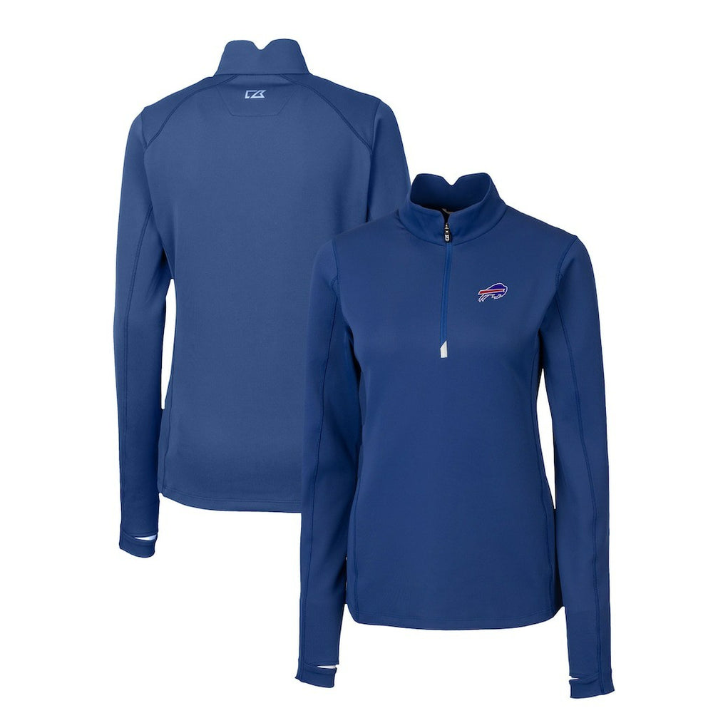 Buffalo Bills Cutter & Buck Women's Traverse Stretch Quarter-Zip Pullover Top Royal - NFL