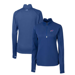 Buffalo Bills Cutter & Buck Women's Traverse Stretch Quarter-Zip Pullover Top Royal - NFL