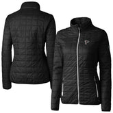 Atlanta Falcons Cutter & Buck Women's Rainier PrimaLoft Eco Insulated Full-Zip Puffer Jacket Black - NFL