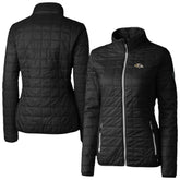 Baltimore Ravens Cutter & Buck Women's Rainier PrimaLoft Eco Insulated Full-Zip Puffer Jacket Black - NFL