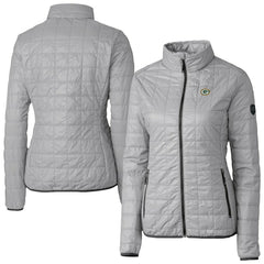 Green Bay Packers Cutter & Buck Women's Rainier PrimaLoft Eco Insulated Full-Zip Puffer Jacket Gray - NFL