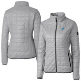 Detroit Lions Cutter & Buck Women's Rainier PrimaLoft Eco Insulated Full-Zip Puffer Jacket Gray - NFL