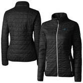 Carolina Panthers Cutter & Buck Women's Rainier PrimaLoft Eco Insulated Full-Zip Puffer Jacket Black - NFL