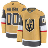 Vegas Golden Knights Fanatics Home Premium Custom Jersey Gold