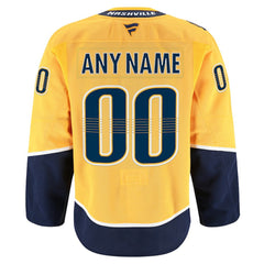 Nashville Predators - Fanatics Home Authentic Pro Custom Jersey Gold