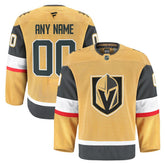 Vegas Golden Knights Fanatics Home Authentic Pro Custom Jersey Gold