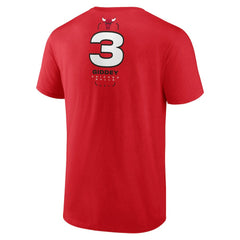 NBA - Josh Giddey Chicago Bulls Behind The Back Name & Number T-Shirt - Red