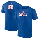 NBA - Paul George Philadelphia 76ers Behind The Back Name & Number T-Shirt - Royal