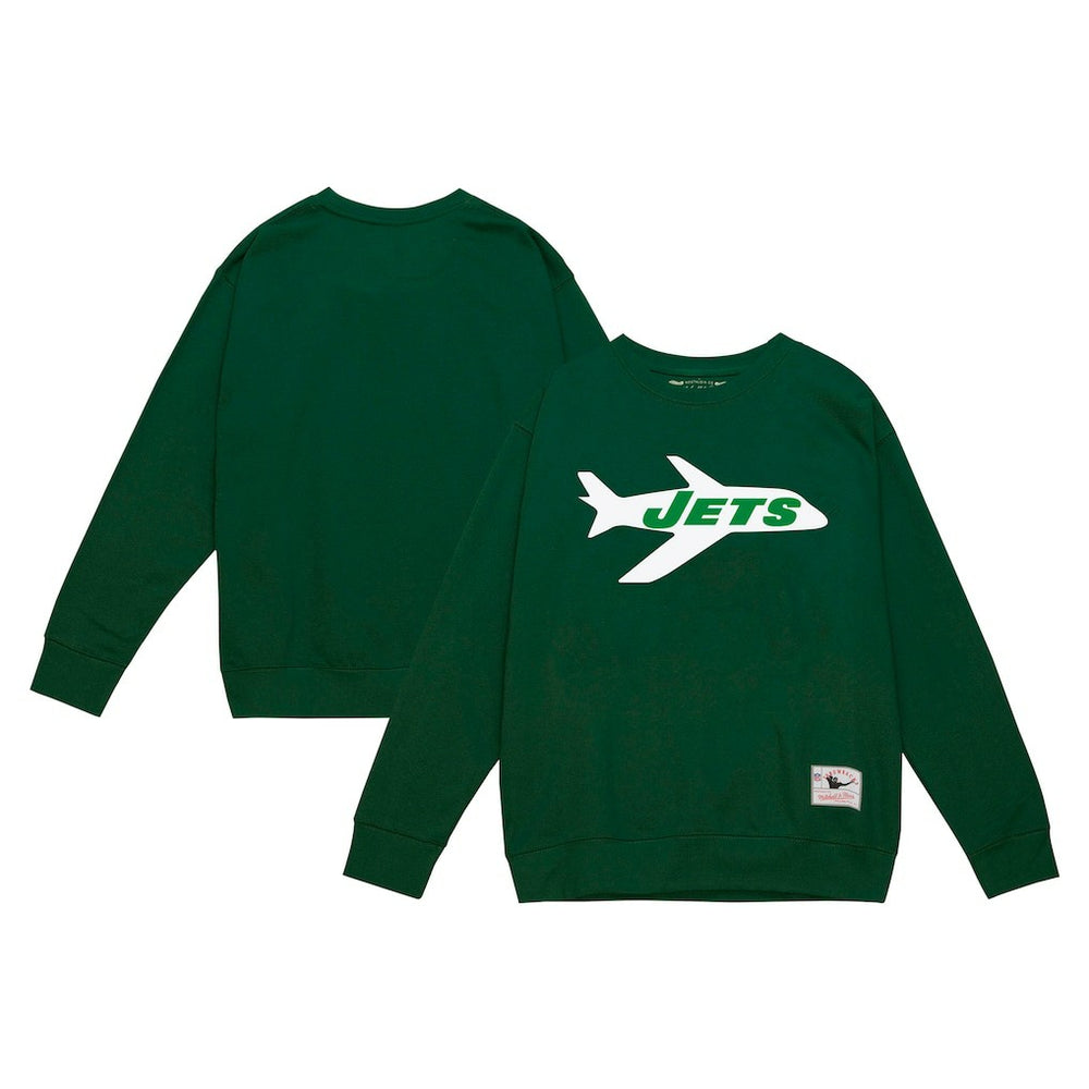 New York Jets Basic Fleece Pullover Sweatshirt Green - Mitchell & Ness