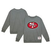 San Francisco 49ers Basic Fleece Pullover Sweatshirt Heather Gray - Mitchell & Ness