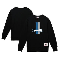 Detroit Lions Basic Fleece Pullover Sweatshirt Black - Mitchell & Ness