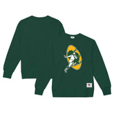 Green Bay Packers Basic Fleece Pullover Sweatshirt Dark Green - Mitchell & Ness