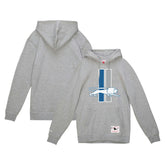 Detroit Lions Vintage Pullover Hoodie Heather Gray - Mitchell & Ness