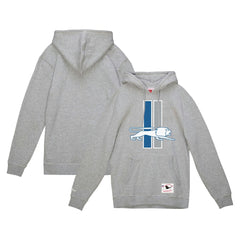 Detroit Lions Vintage Pullover Hoodie Heather Gray - Mitchell & Ness