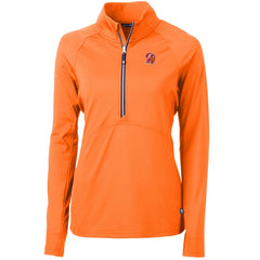 Tampa Bay Buccaneers Cutter & Buck Women's DryTec Adapt Eco Knit Stretch Recycled Raglan Half-Zip Top Orange - NFL