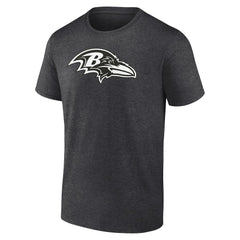 Baltimore Ravens Personalized Name & Number Monochrome T-Shirt Charcoal - NFL