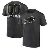 Buffalo Bills Personalized Name & Number Monochrome T-Shirt Charcoal - NFL
