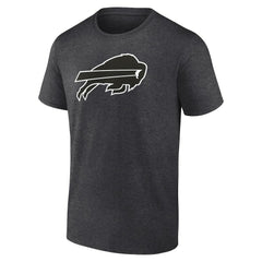 Buffalo Bills Personalized Name & Number Monochrome T-Shirt Charcoal - NFL