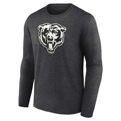 Chicago Bears Personalized Name & Number Monochrome Long Sleeve T-Shirt Charcoal - NFL