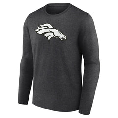 Denver Broncos Personalized Name & Number Monochrome Long Sleeve T-Shirt Charcoal - NFL