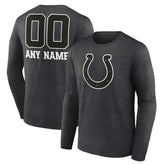 Indianapolis Colts Personalized Name & Number Monochrome Long Sleeve T-Shirt Charcoal - NFL