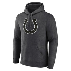 Indianapolis Colts Personalized Name & Number Monochrome Pullover Hoodie Charcoal - NFL