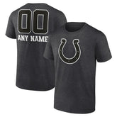 Indianapolis Colts Personalized Name & Number Monochrome T-Shirt Charcoal - NFL