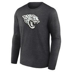 Jacksonville Jaguars Personalized Name & Number Monochrome Long Sleeve T-Shirt Charcoal - NFL