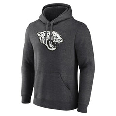 Jacksonville Jaguars Personalized Name & Number Monochrome Pullover Hoodie Charcoal - NFL