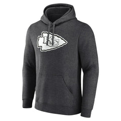 Kansas City Chiefs Personalized Name & Number Monochrome Pullover Hoodie Charcoal - NFL