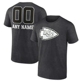 Kansas City Chiefs Personalized Name & Number Monochrome T-Shirt Charcoal - NFL