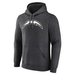 Los Angeles Chargers Personalized Name & Number Monochrome Pullover Hoodie Charcoal - NFL