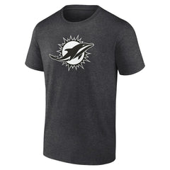 Miami Dolphins Personalized Name & Number Monochrome T-Shirt Charcoal - NFL