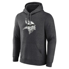 Minnesota Vikings Personalized Name & Number Monochrome Pullover Hoodie Charcoal - NFL