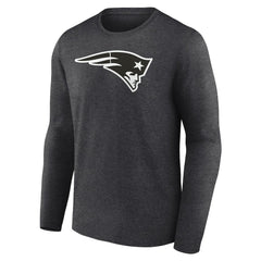 New England Patriots Personalized Name & Number Monochrome Long Sleeve T-Shirt Charcoal - NFL
